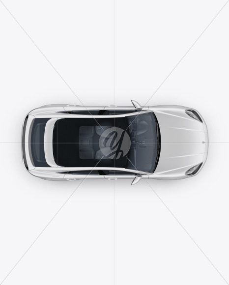 Coupe Crossover SUV Mockup - Top View