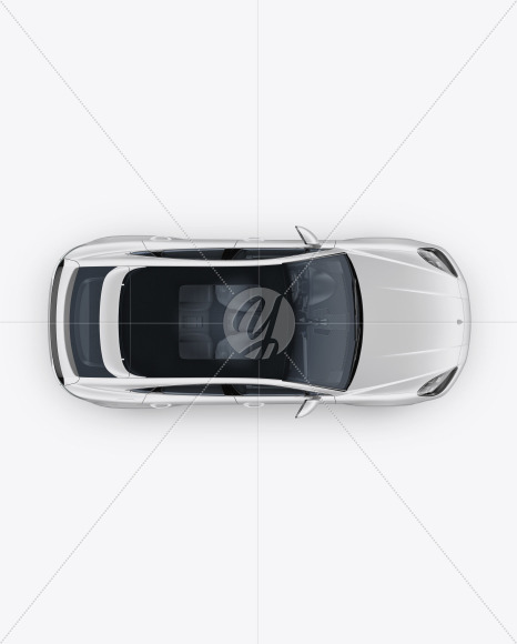 Coupe Crossover SUV Mockup - Top View