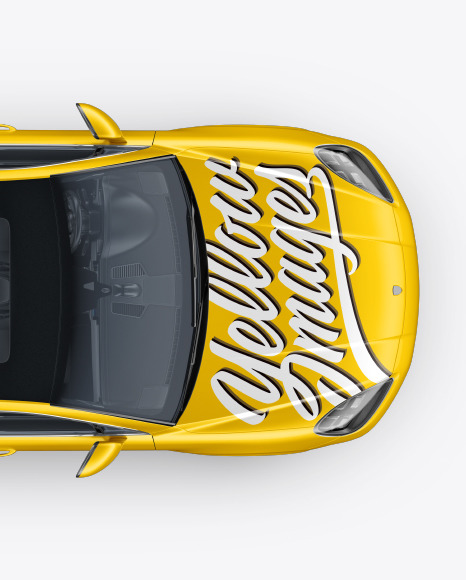 Coupe Crossover SUV Mockup - Top View - Crossover+SUV+Mockup+-+Top+View