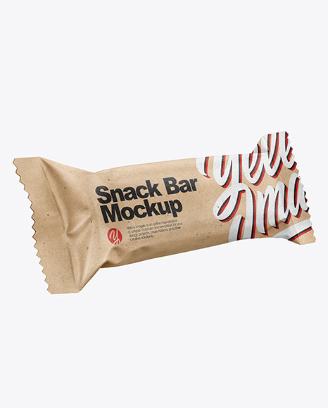 Two Kraft Paper Snack Bars Mockup