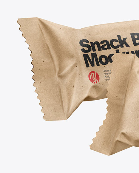 Two Kraft Paper Snack Bars Mockup