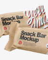 Two Kraft Paper Snack Bars Mockup