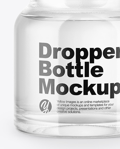 5ml Clear Glass Dropper Bottle Mockup