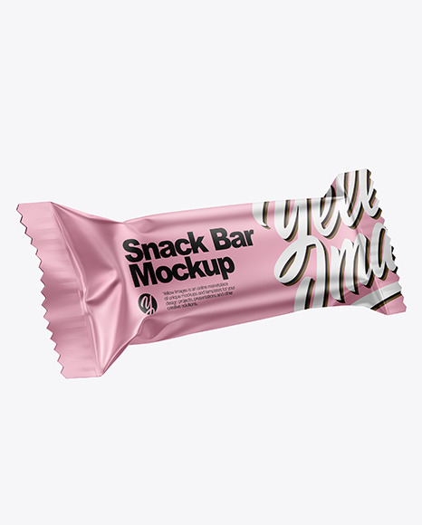 Two Matte Metallic Snack Bars Mockup