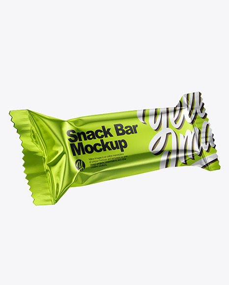 Two Metallic Snack Bars Mockup