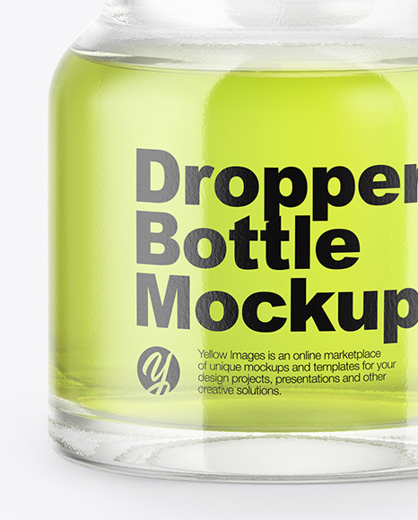 5ml Clear Glass Dropper Bottle Mockup