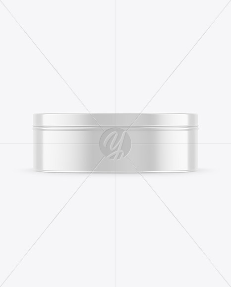 Glossy Round Tin Box Mockup