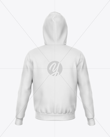 Zipped Hoodie Mockup - Back View