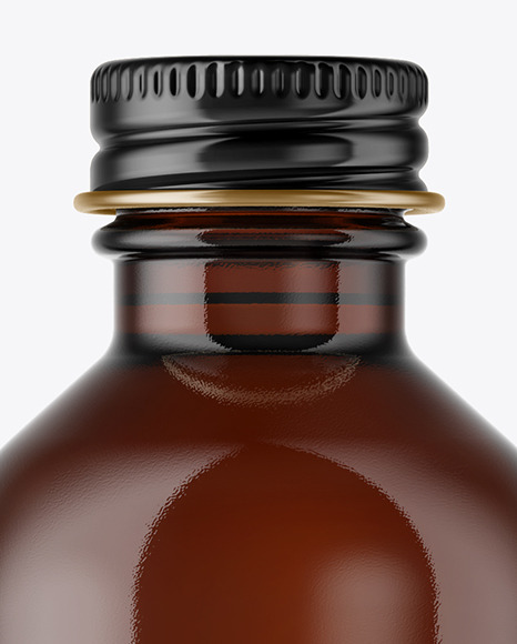 Amber Glass Bottle Mockup