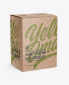 Kraft Paper Box Mockup - Halfside View