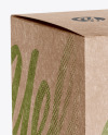 Kraft Paper Box Mockup - Halfside View