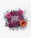 Paper Flower Frame Mockup