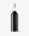 375ml Clear Glass Red Wine Bottle Mockup