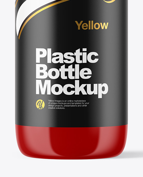 Glossy Plastic Bottle Mockup