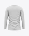 Men&#039;s Long Sleeve T-Shirt Mockup - Back View