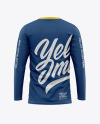 Men&#039;s Long Sleeve T-Shirt Mockup - Back View