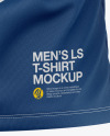 Men's Long Sleeve T-Shirt Mockup - Back View