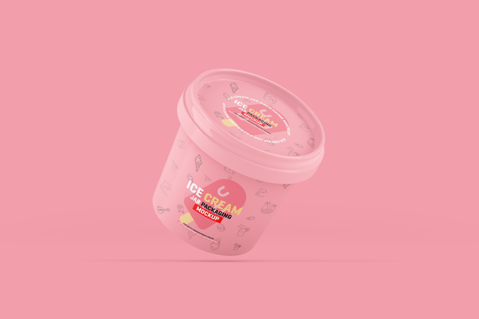 Ice Cream Jar Packaging Mockup