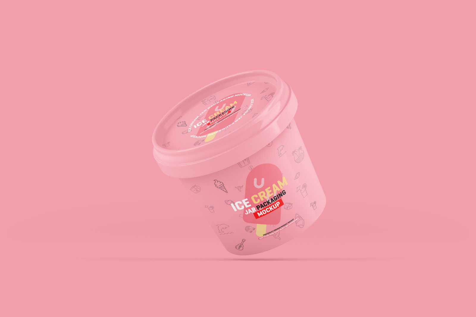 Ice Cream Jar Packaging Mockup