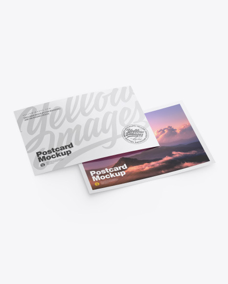 Glossy A5 Postcard Mockup