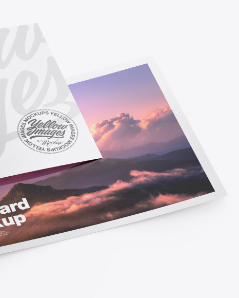 Glossy A5 Postcard Mockup