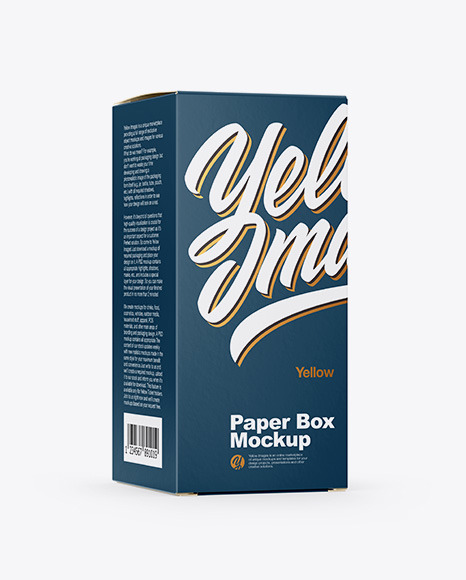 Paper Box Mockup - Download+Psd+Mockup+3/4+Box+Carton+Golden+Layer+Half+Side+...