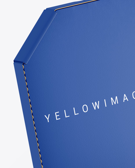 Opened Glossy Pizza Box Mockup