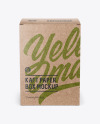 Kraft Paper Box Mockup - Front View