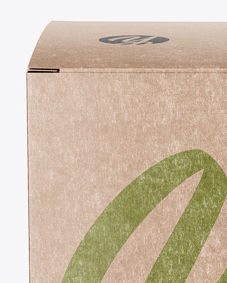 Kraft Paper Box Mockup - Front View