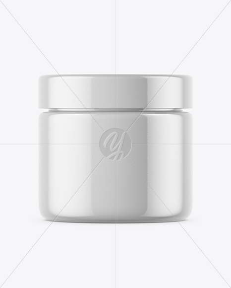 Glossy Cosmetic Jar Mockup