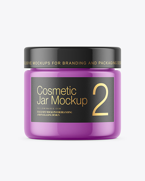 Glossy Cosmetic Jar Mockup