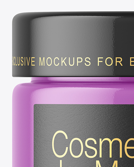 Glossy Cosmetic Jar Mockup