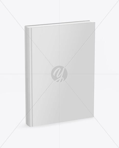 Book w/ Glossy Cover Mockup - Half Side View