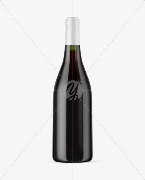 Green Glass Red Wine Bottle Mockup Green Glass Red Wine Bottle Mockup
