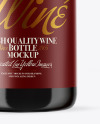 Green Glass Red Wine Bottle Mockup