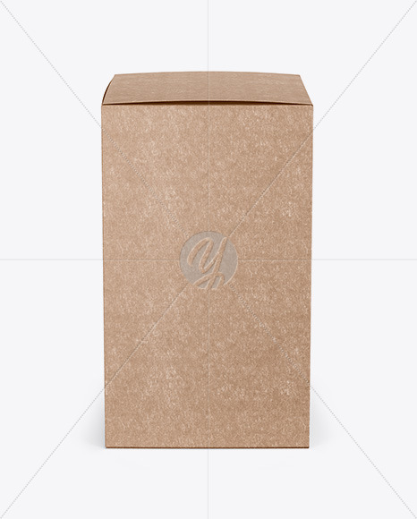 Kraft Paper Box Mockup - Side View