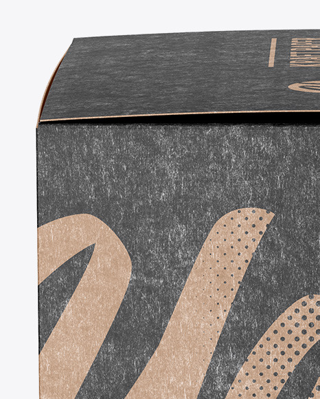 Kraft Paper Box Mockup - Side View