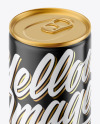 Metallic Drink Can w/ Glossy Finish Mockup