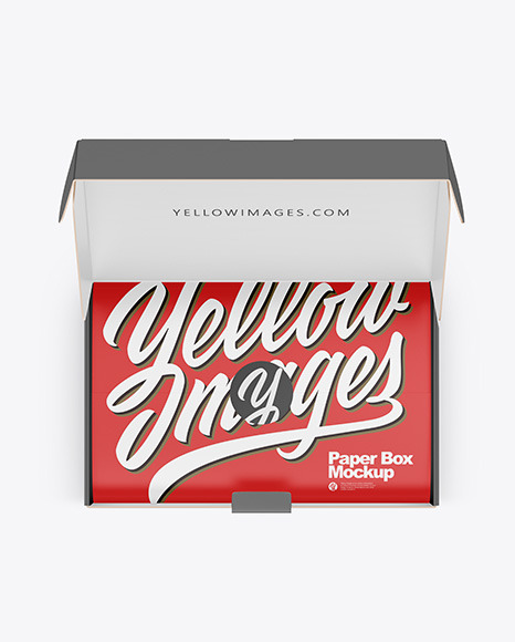 Opened Paper Box Mockup