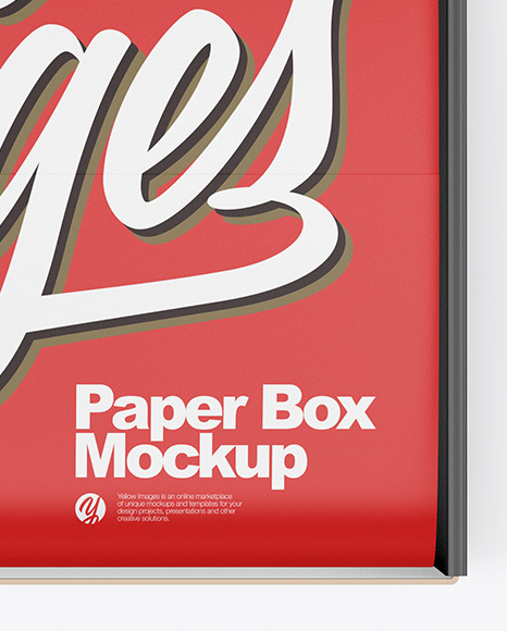 Opened Paper Box Mockup