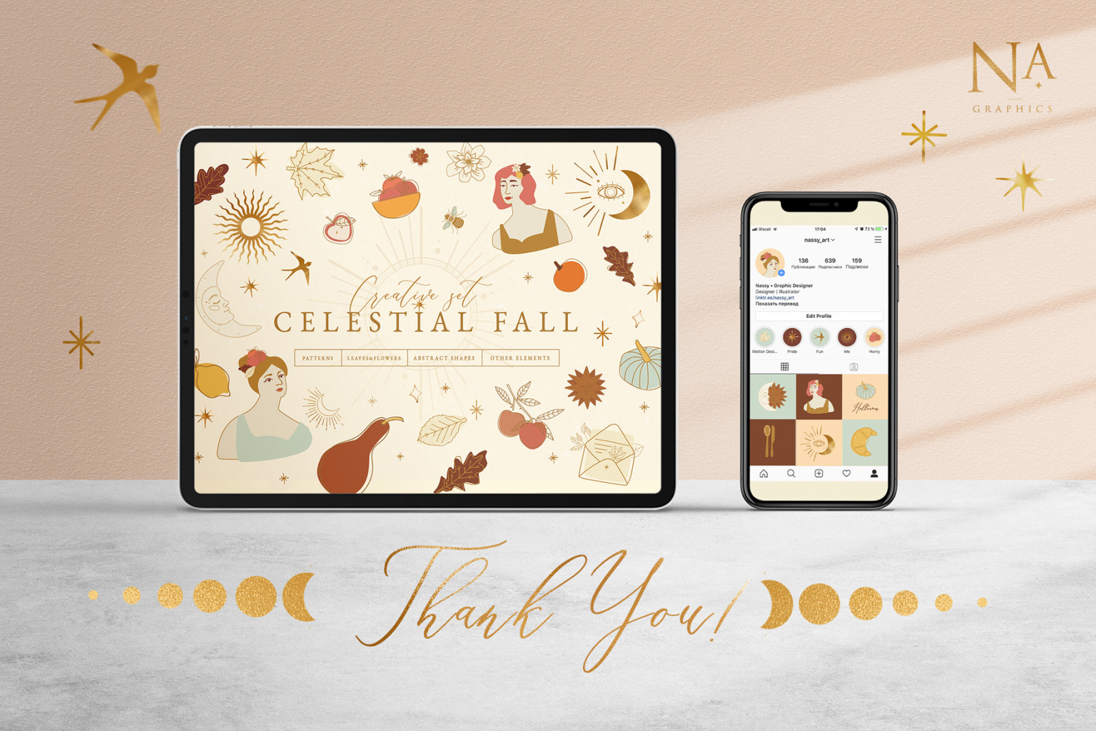 Celestial Fall Graphic Set Celestial Fall Graphic Set