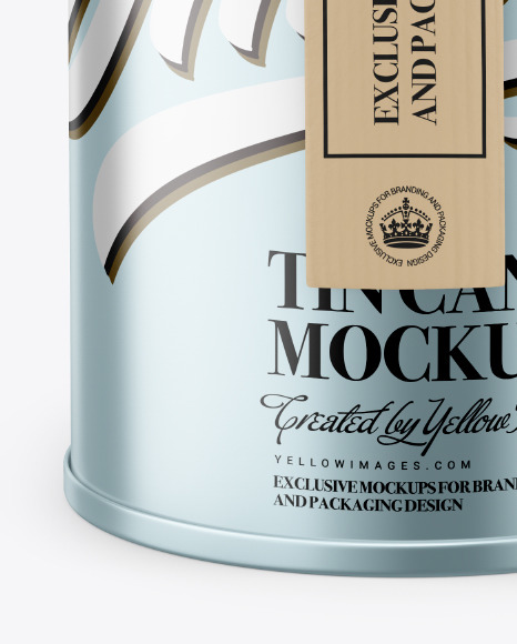 Metallic Tin Can Mockup