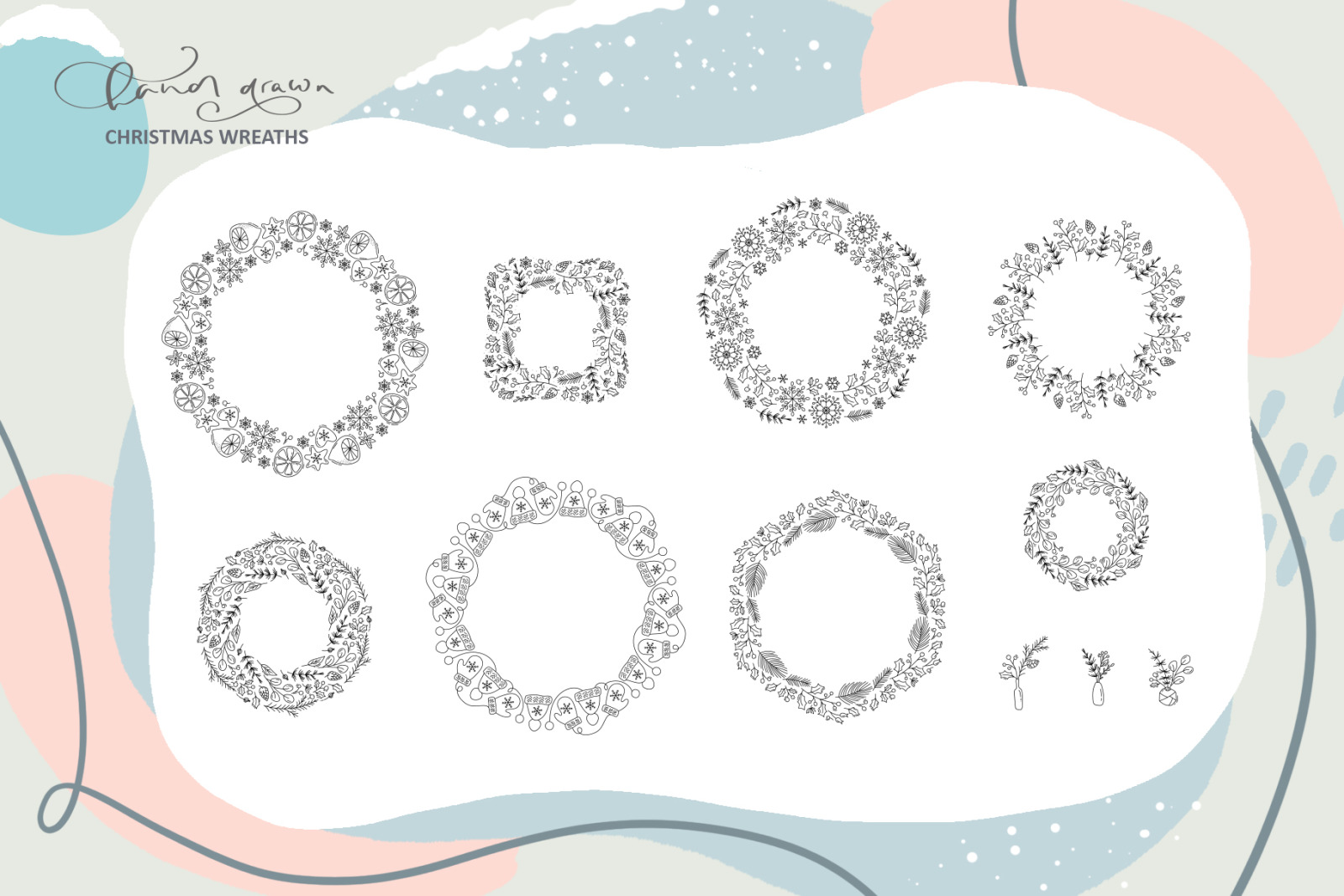 Christmas monoline collection SVG Christmas monoline collection SVG