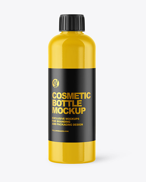 Glossy Cosmetic Bottle Mockup