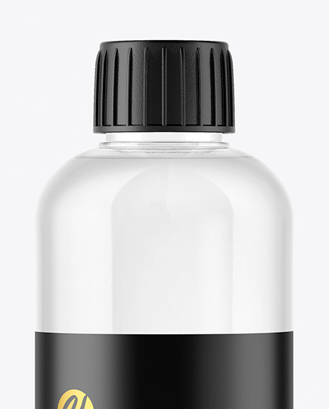 Clear Cosmetic Water Bottle Mockup