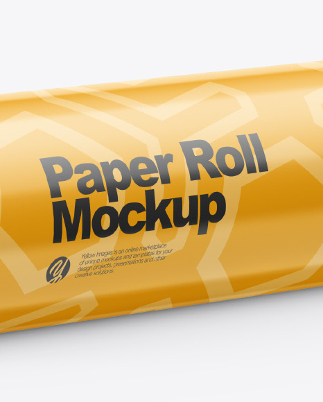 Glossy Paper Roll Mockup