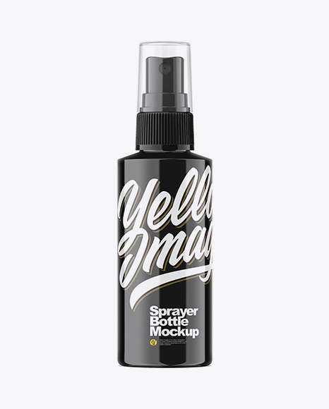 Glossy 60ml Spray Bottle Mockup