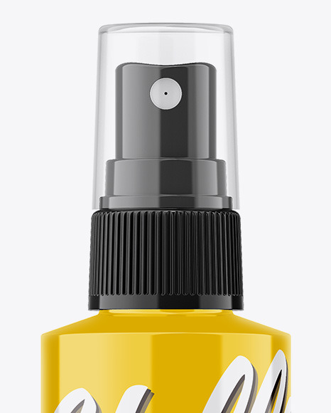 Glossy 60ml Spray Bottle Mockup