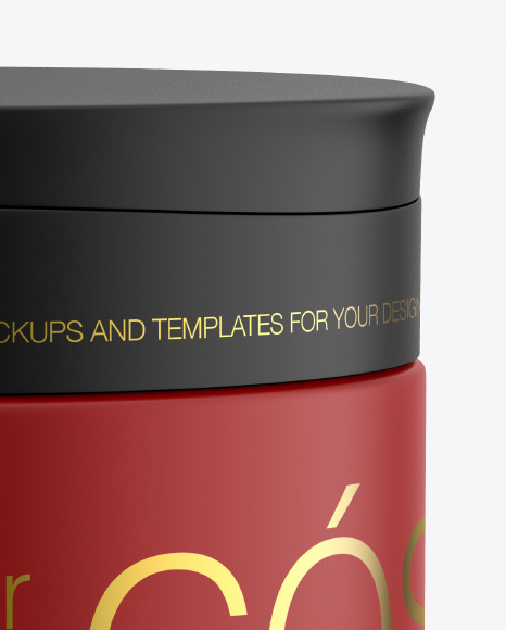 Matte Cosmetic Jar Mockup