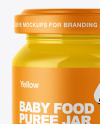 Glossy Baby Food Jar Mockup